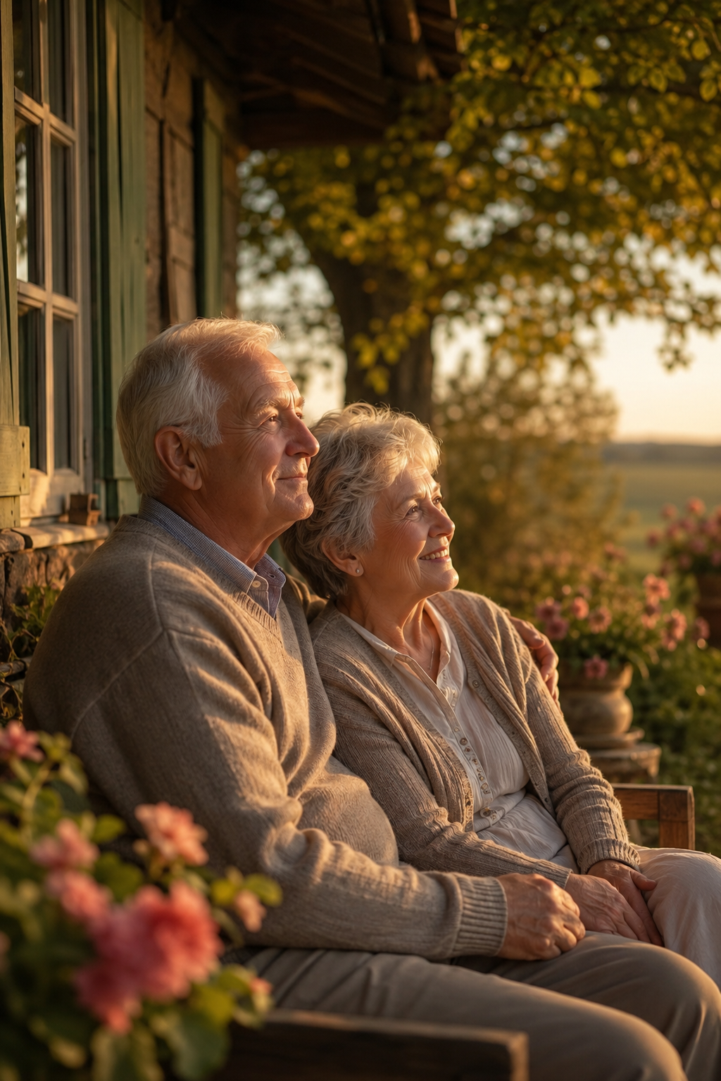 Pareja mirando al futuro
