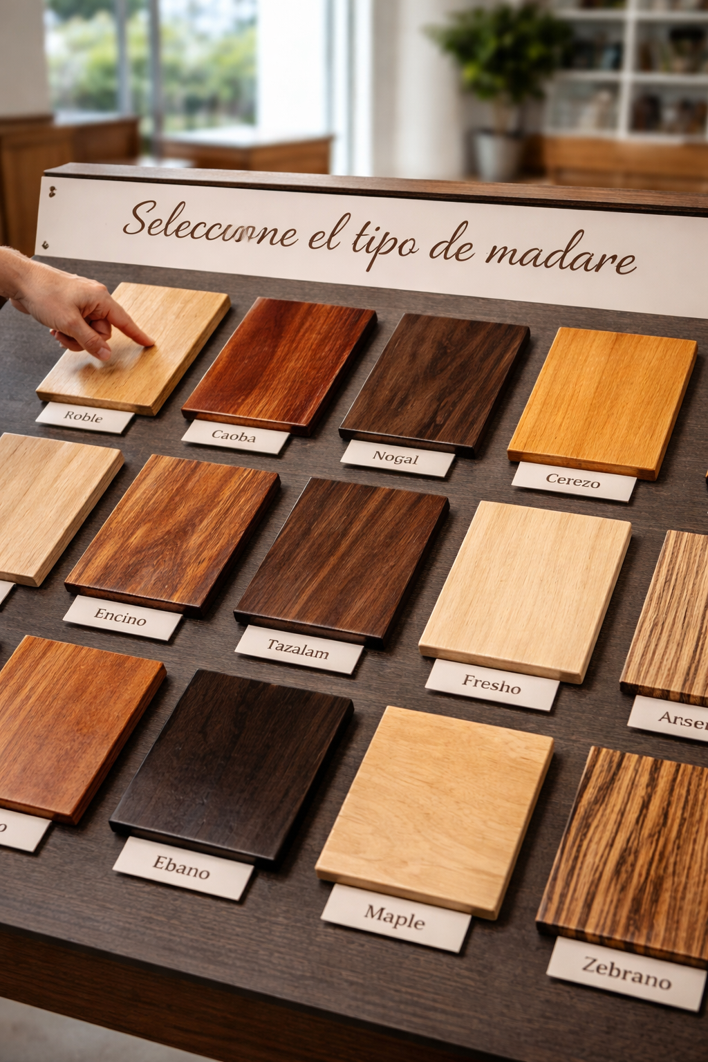 Materiales y opciones